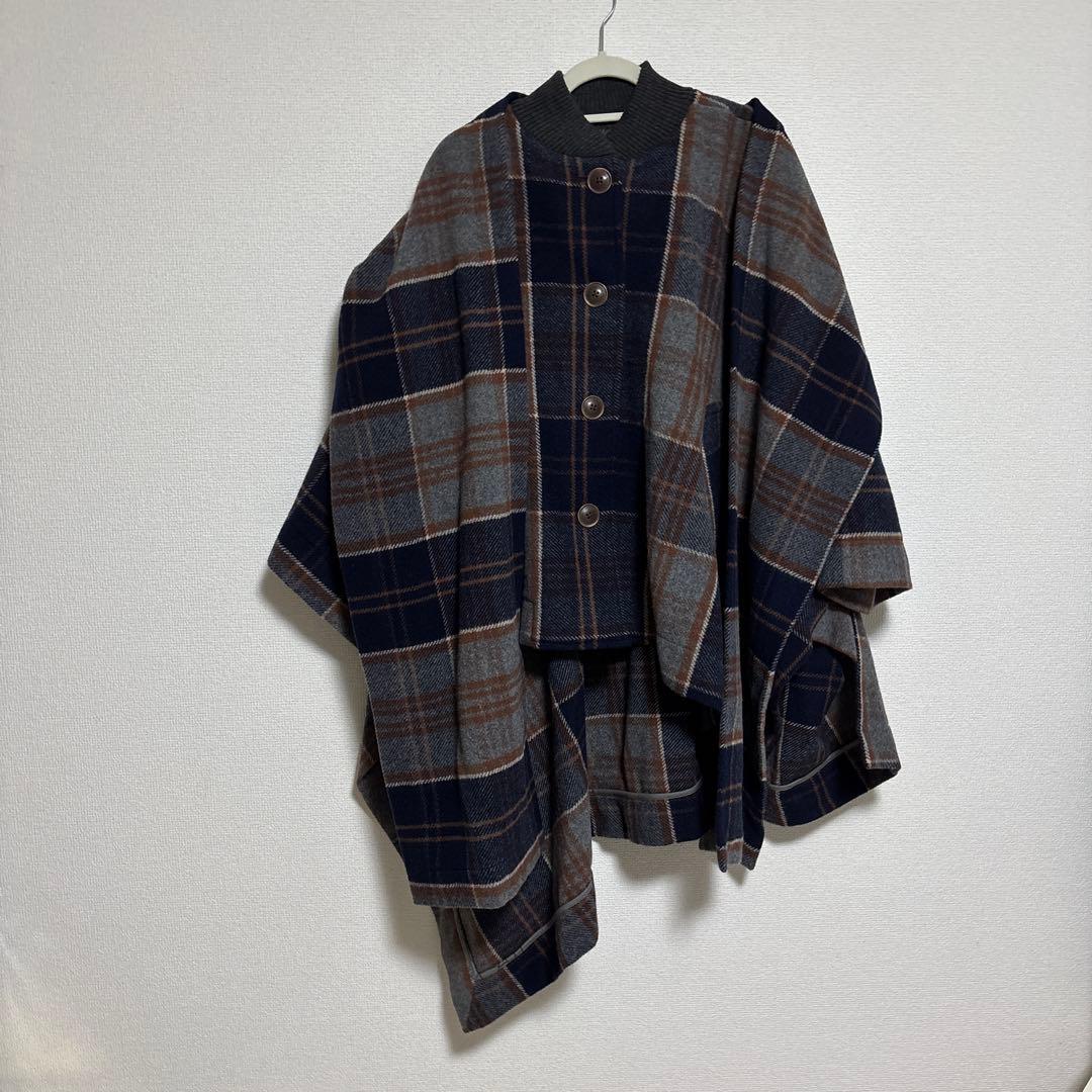 ヴィヴィアンウエストウッド マフラー付ビックコート　 タータンチェック