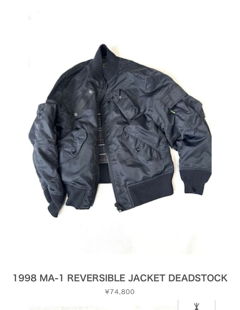 SHINYA NOMOTO MA-1 リバーシブルフライトジャケット　ブラック