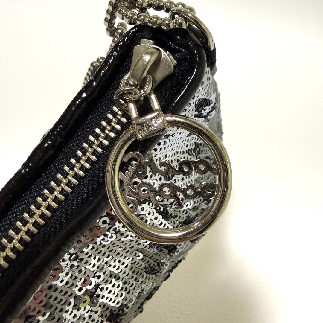 バッグ Coach Poppy Sequin Pouch with Chain