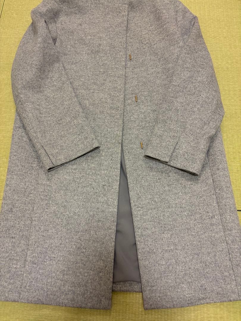 23区ウールカシミヤビーバーノーカラーコート
