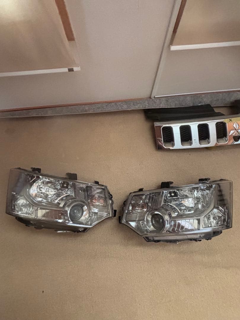 デリカD5 ヘッドライト 2個セット クリア