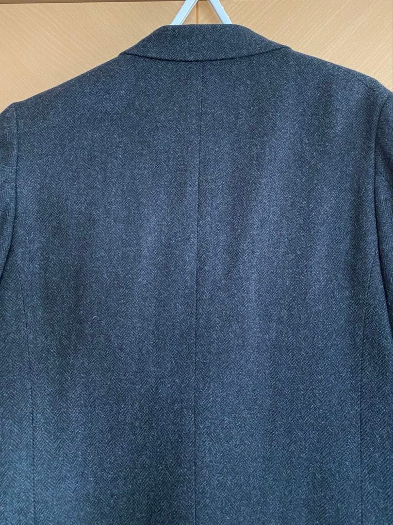 COMOLI、ウールヘリンボーンダブルチェスターコート、サイズ２