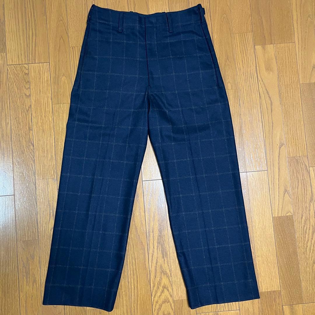 BRITISH MADE セレモニーパンツ【NAVY × GREY CHECK】