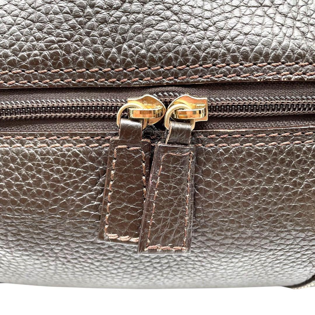 ダンヒル レザー　2way ボストンバッグ ショルダーバッグ ブラウン