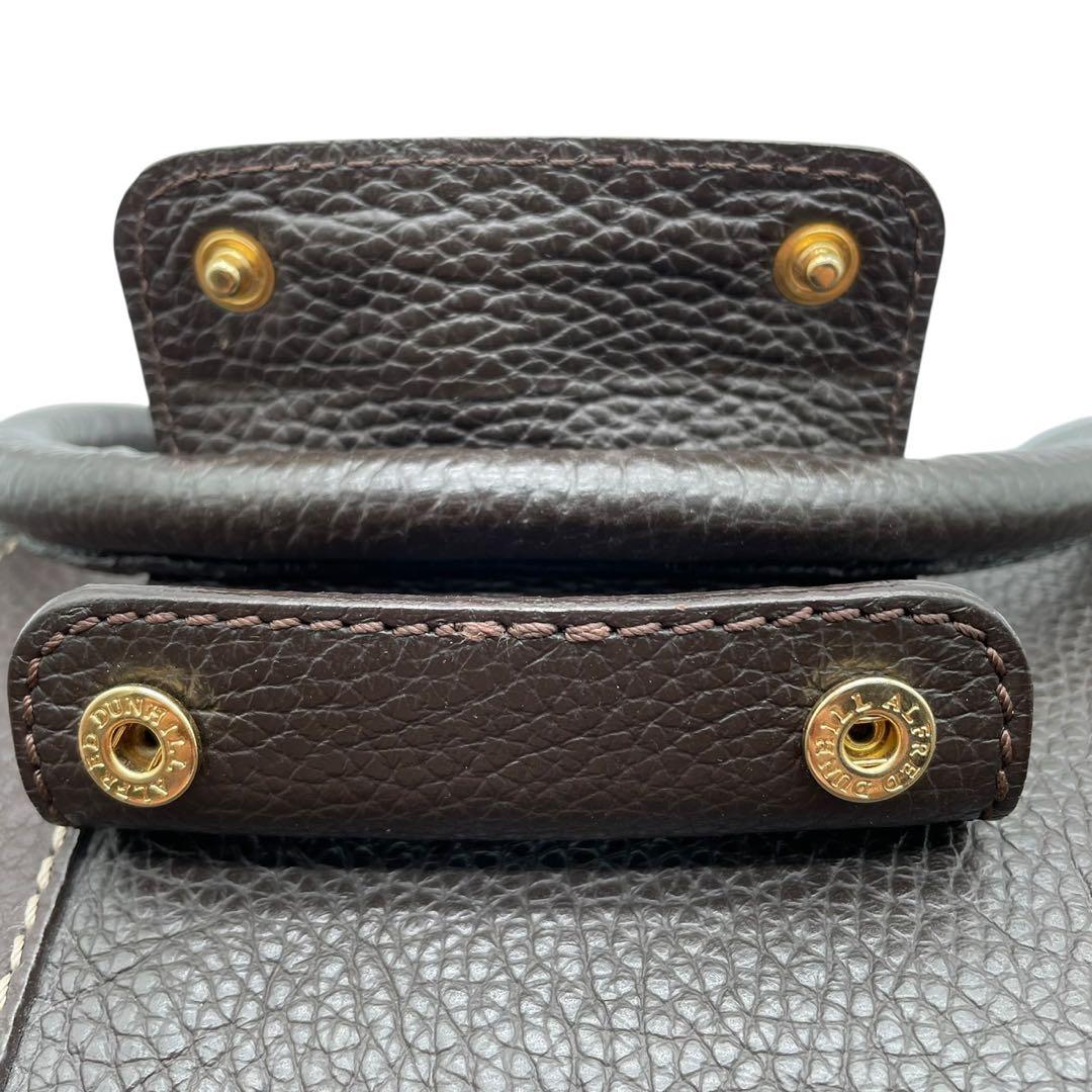 ダンヒル レザー　2way ボストンバッグ ショルダーバッグ ブラウン