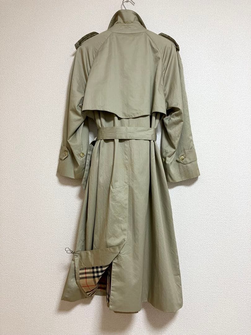 バーバリー　トレンチコート　ロング￼107 裏地ノバチェック総柄￼ ベルト XL