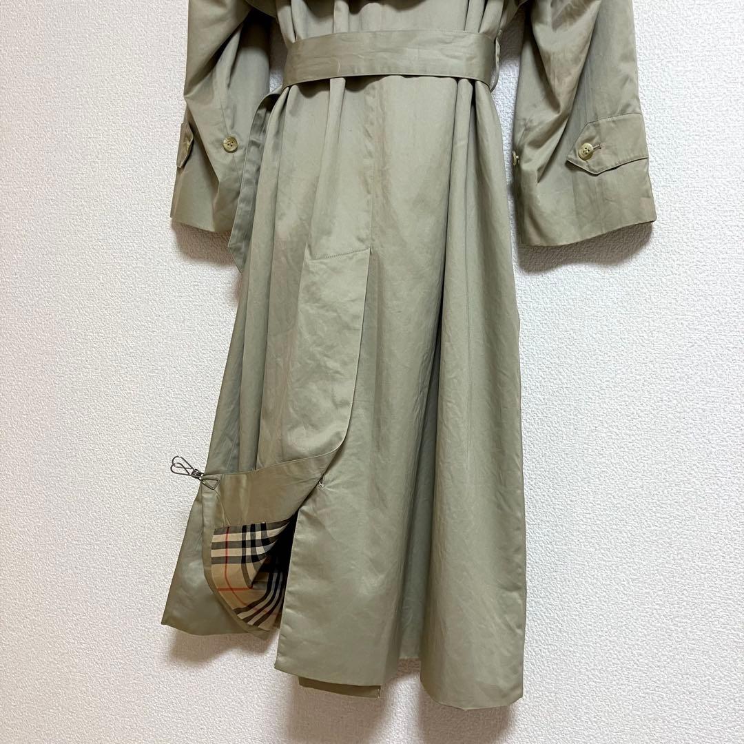 バーバリー　トレンチコート　ロング￼107 裏地ノバチェック総柄￼ ベルト XL