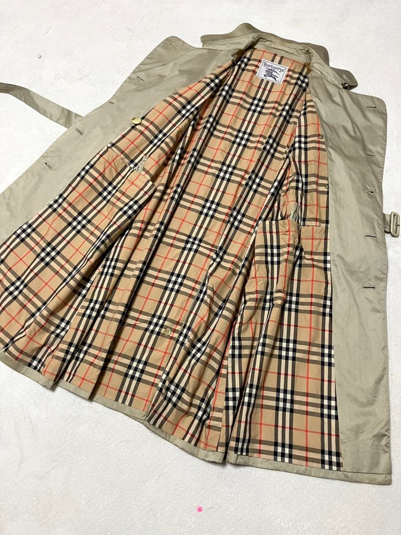 バーバリー　トレンチコート　ロング￼107 裏地ノバチェック総柄￼ ベルト XL