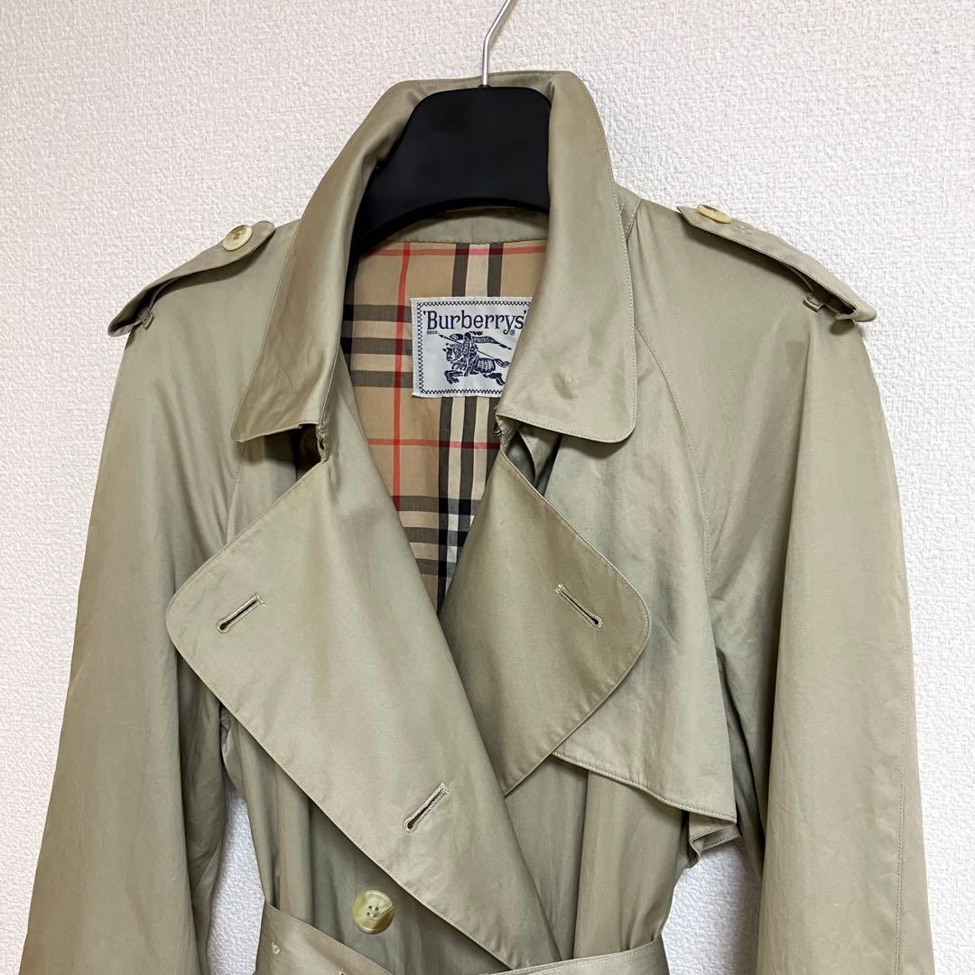 バーバリー　トレンチコート　ロング￼107 裏地ノバチェック総柄￼ ベルト XL