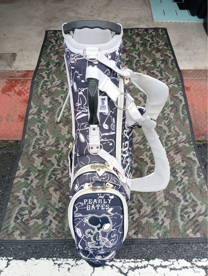 スヌーピーコラボ　PEARL GATES ゴルフバッグ・キャディバッグ ネイビー