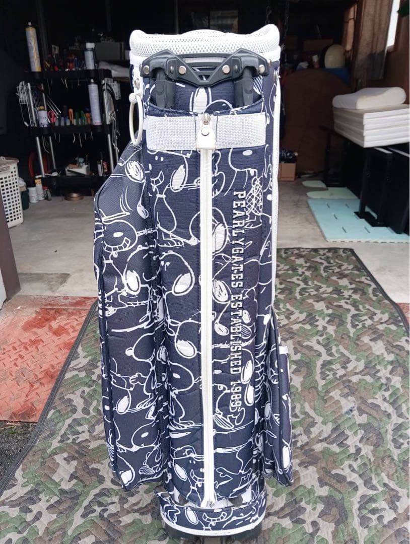スヌーピーコラボ　PEARL GATES ゴルフバッグ・キャディバッグ ネイビー