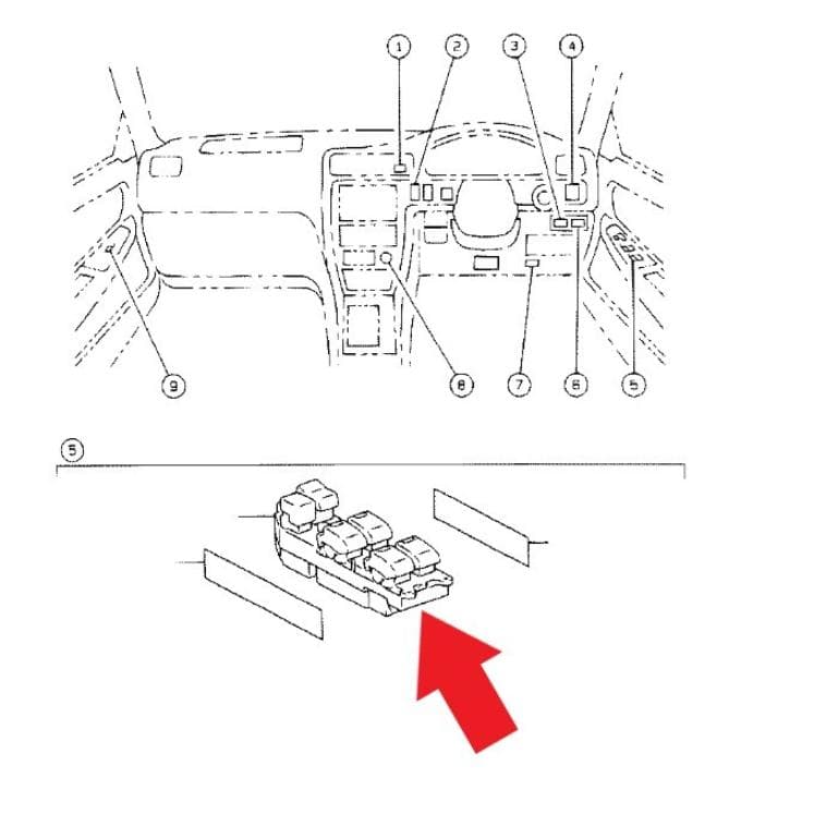 トヨタ マーク2 チェイサー クレスタ ウィンドウ スイッチ パワーウインドウ