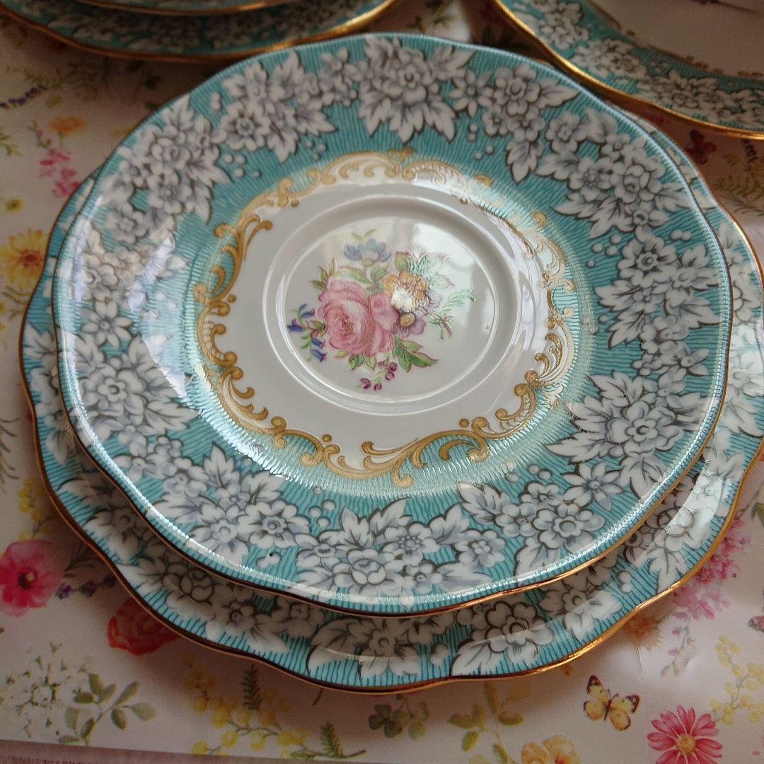 ロイヤルアルバート　エンチャントメント　ダブルハンドルスープカップ2客とプレート