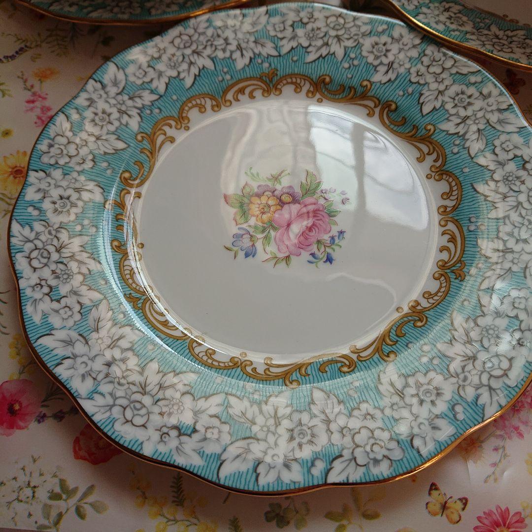 ロイヤルアルバート　エンチャントメント　ダブルハンドルスープカップ2客とプレート