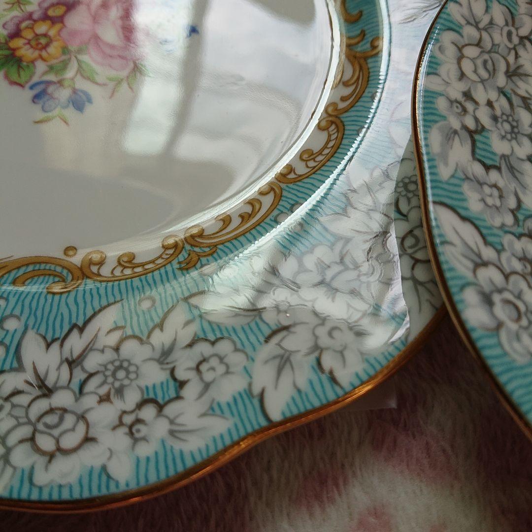 ロイヤルアルバート　エンチャントメント　ダブルハンドルスープカップ2客とプレート