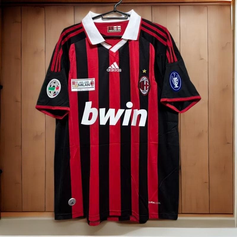 09-10 ACミラン MALDINI マルディーニ 半袖 シャツ 背番号3