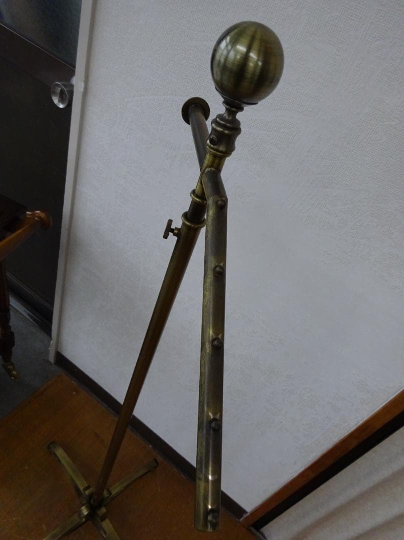 migch　アンティークゴールド　傾斜　ハンガーラック　スチール