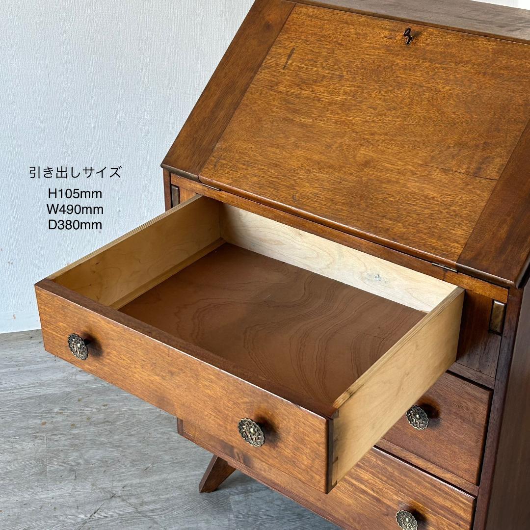 イギリス アンティーク 家具 ライティング ビューロー 英国 チェスト 540A