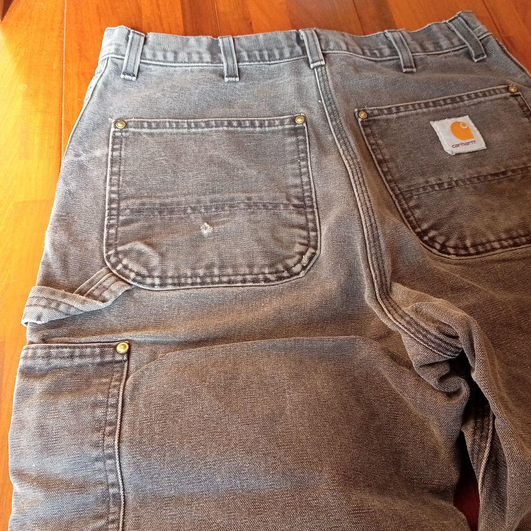 1*K様 USA製　カーハート　ダブルニーペインターパンツ　グレー　33×36