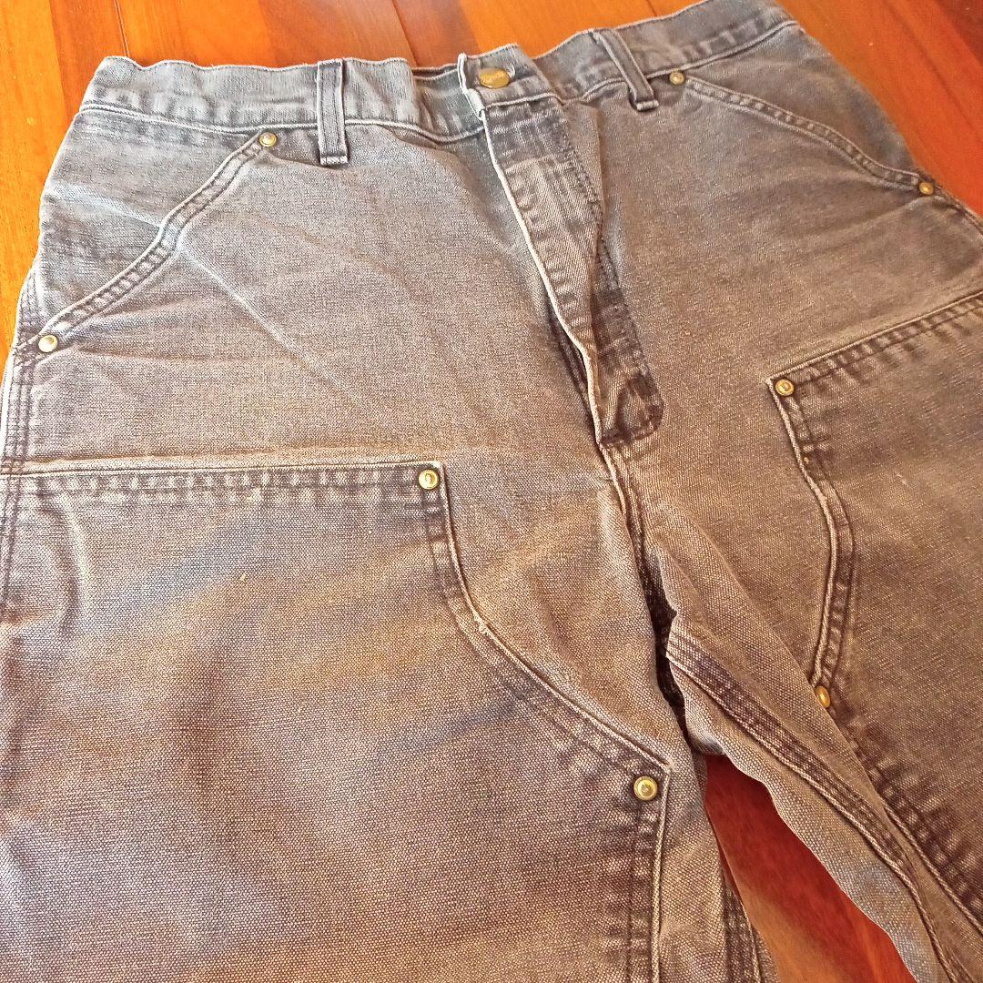 1*K様 USA製　カーハート　ダブルニーペインターパンツ　グレー　33×36