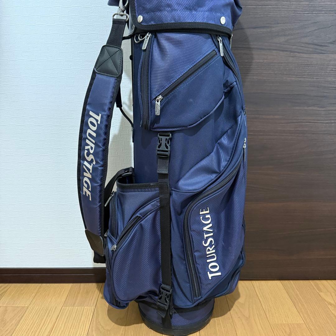 BRIDGESTONE TOURSTAGE キャディバッグ ゴルフバッグ 紺/黒
