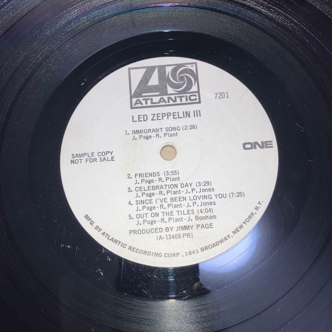 入手困難　映画記念LED ZEPPELIN III mono promo DJ