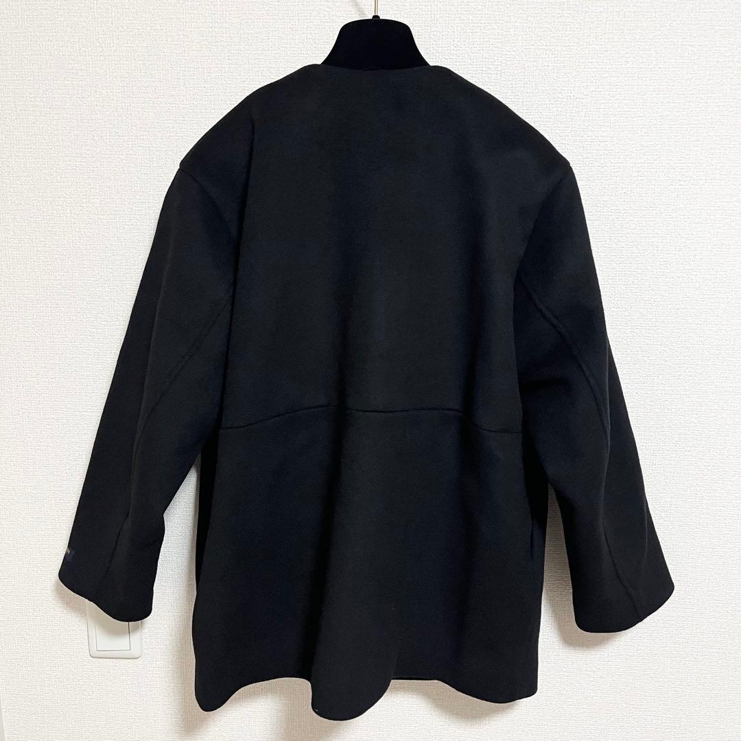 RELUME☆スーパーファインビーバークルーネックコート☆ブラック☆36