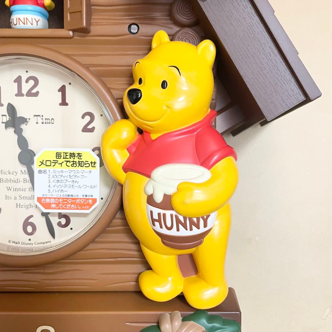 【未使用】プーさん 振り子時計 SEIKO FW713B ディズニータイム