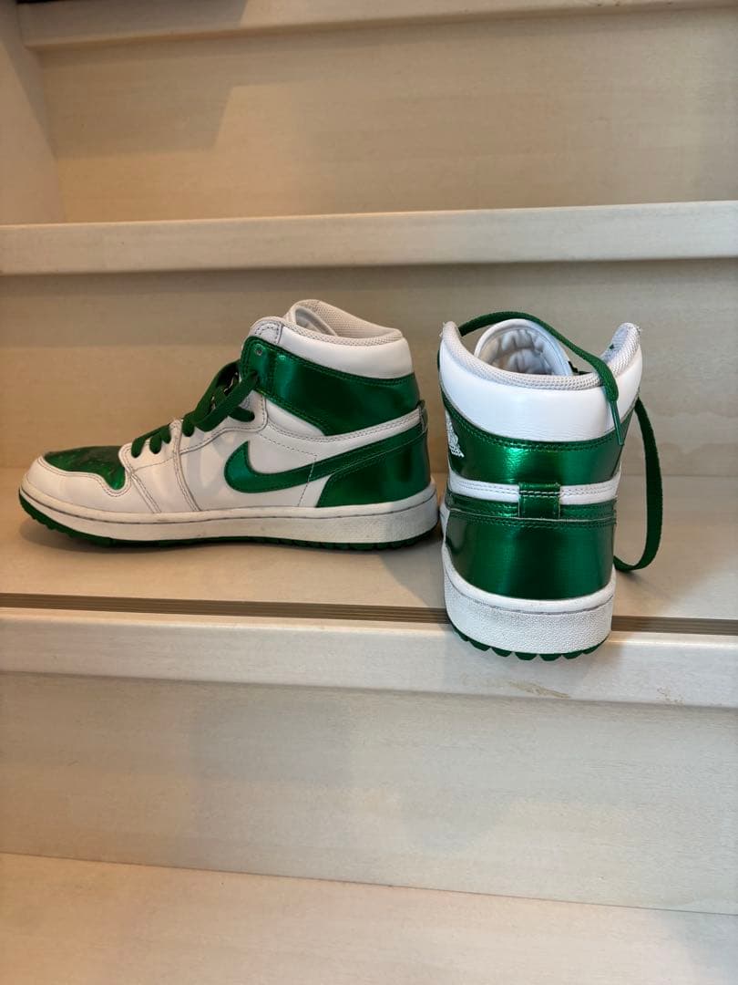 jordan 1 high G Nike ホワイト/メタリックグリーン 26cm