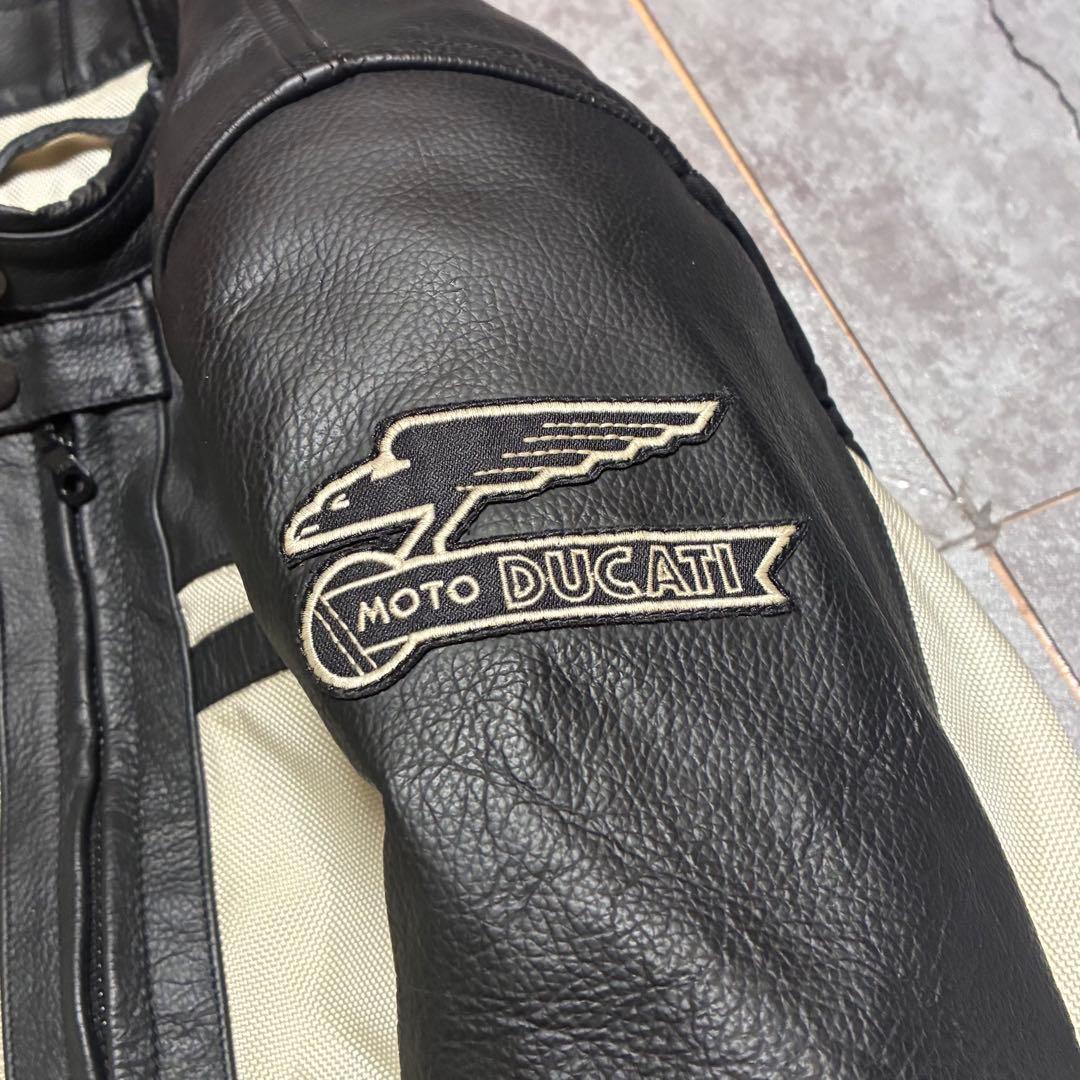 DUCATI レザージャケット　ライダース　バイカー　ブラック　メッシュ　XXL