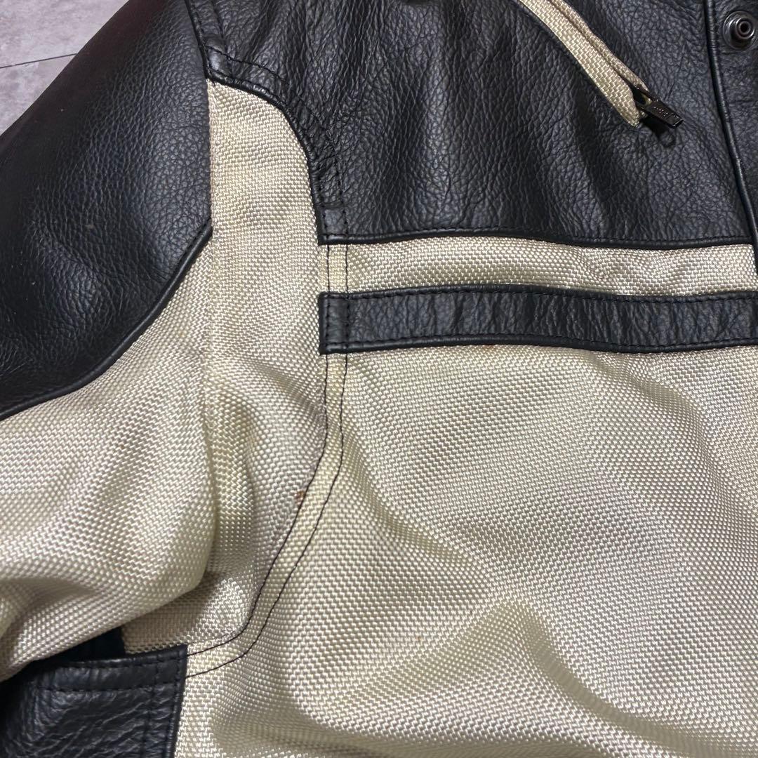 DUCATI レザージャケット　ライダース　バイカー　ブラック　メッシュ　XXL