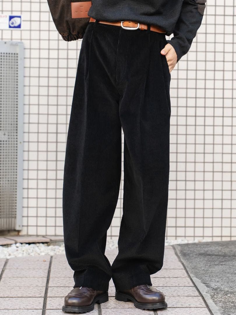 パンツ cristaseya Double Pleated Corduroy pants