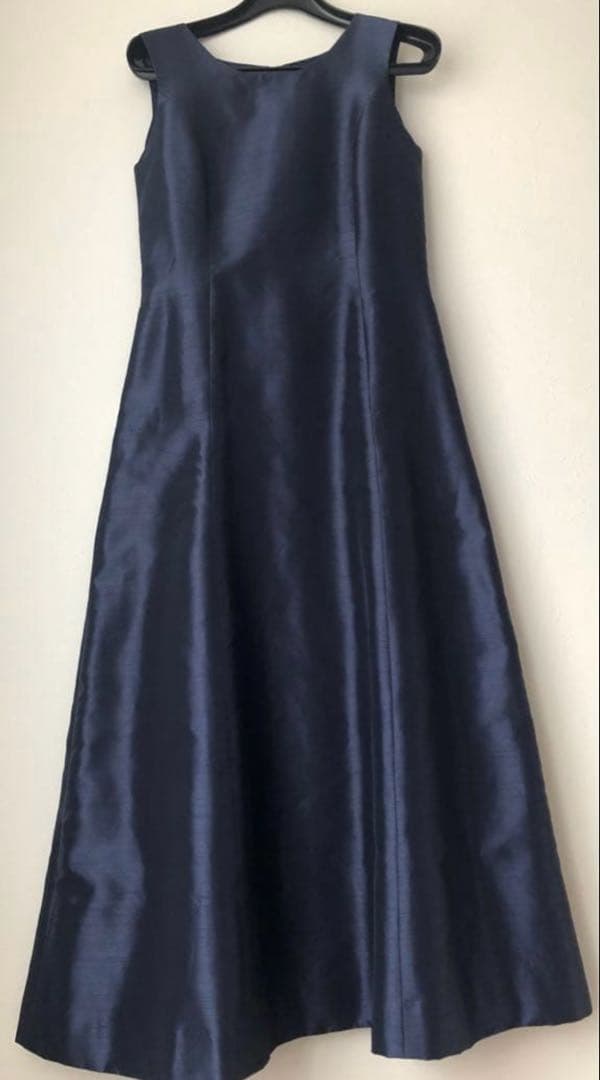 マザーズドレス　ロングドレス　ネイビー　結婚式　セレモニー