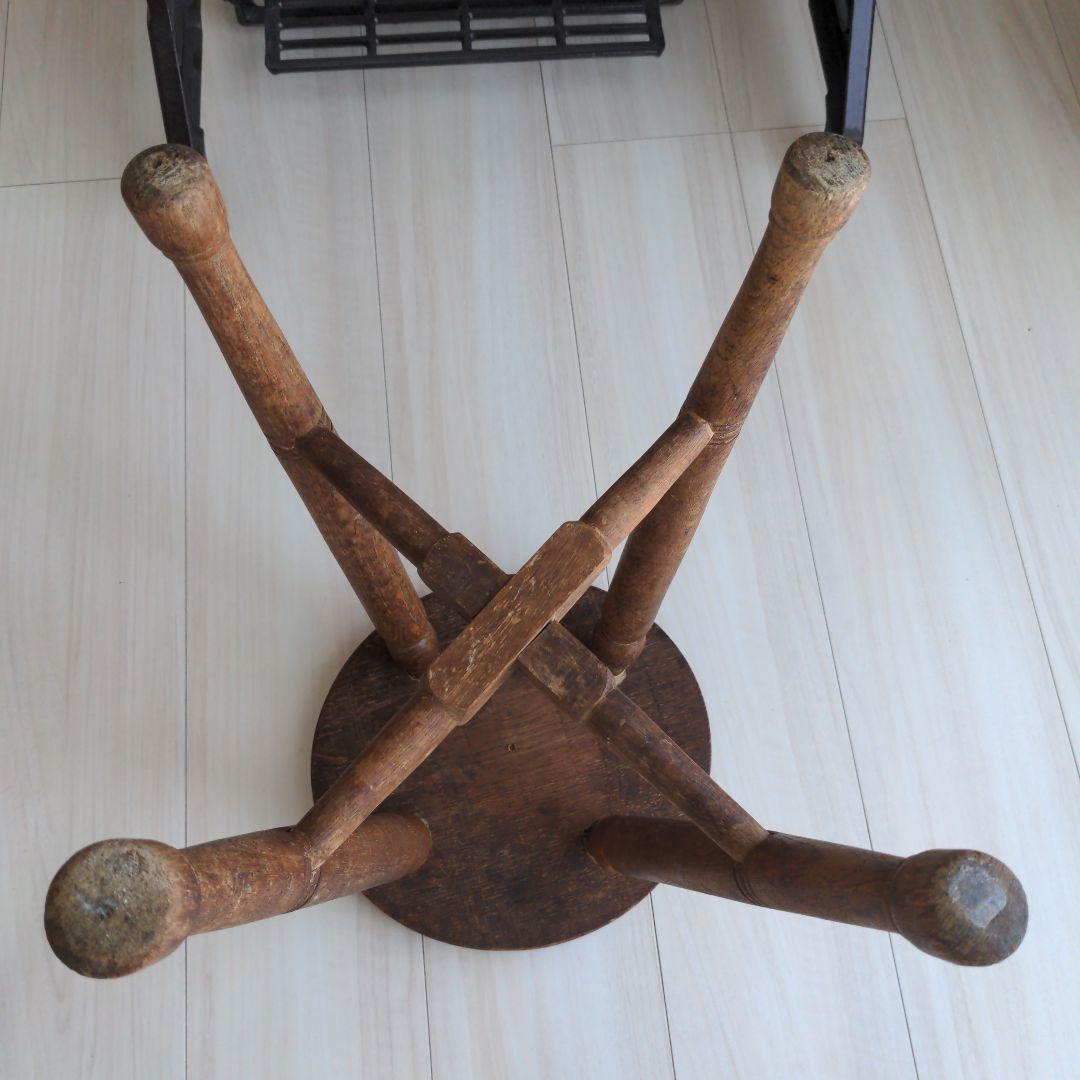 アンティーク　木製スツール