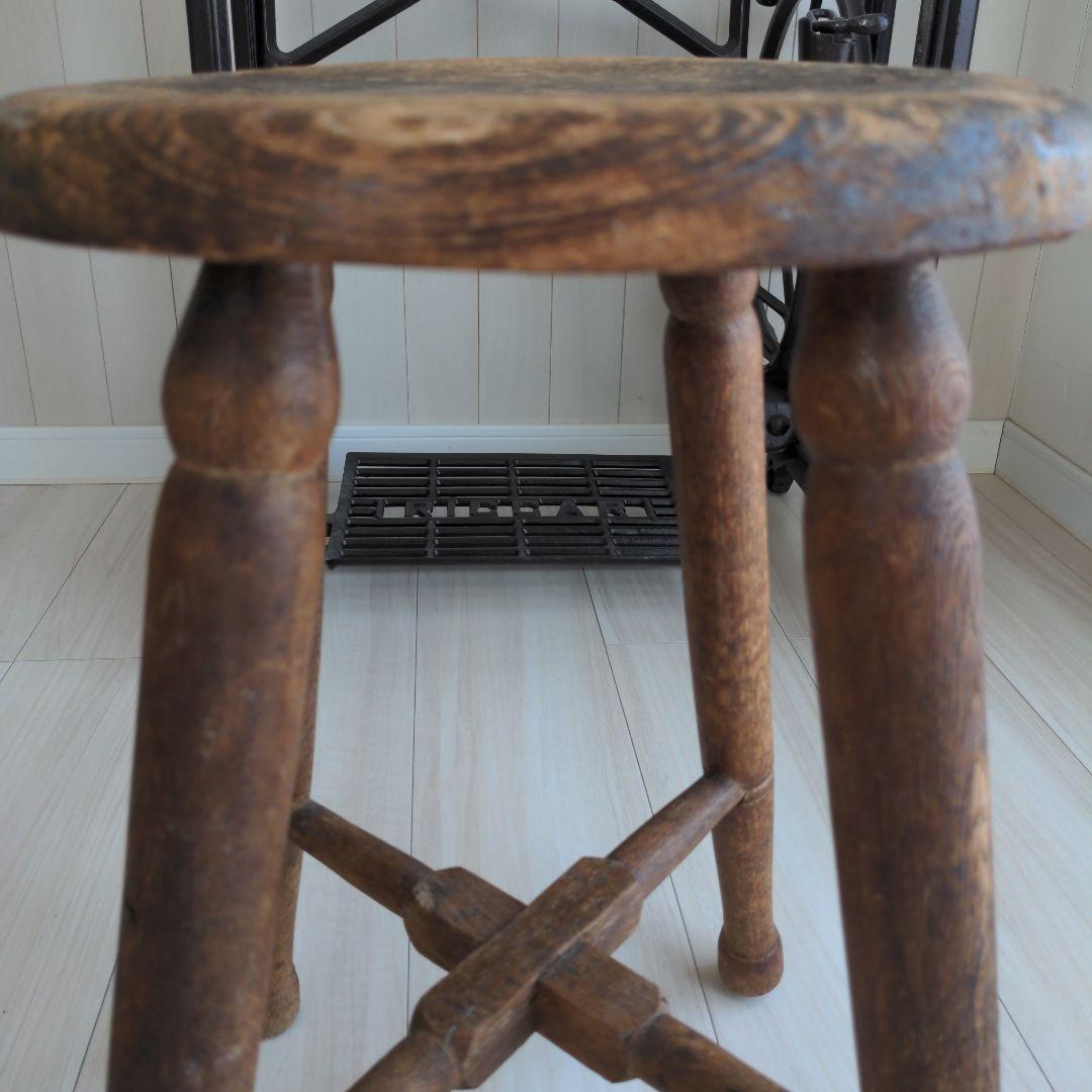 アンティーク　木製スツール