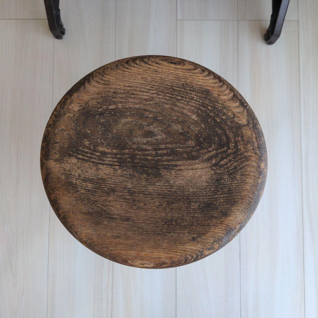 アンティーク　木製スツール