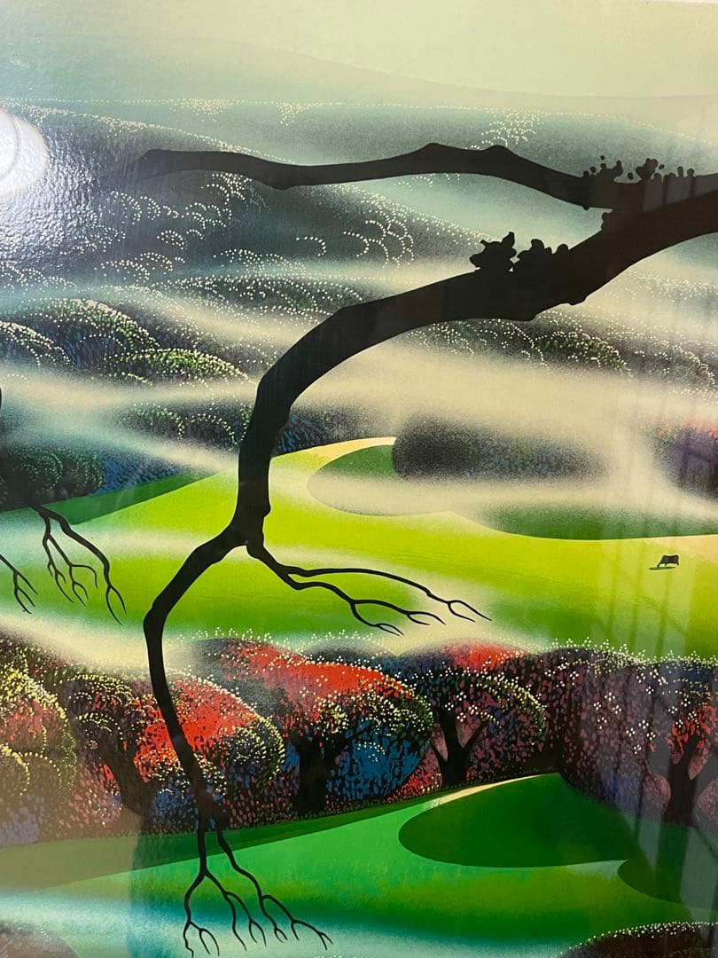 ★定価70万　真作アイベンロール　霧に覆われた山 本人サイン有り。