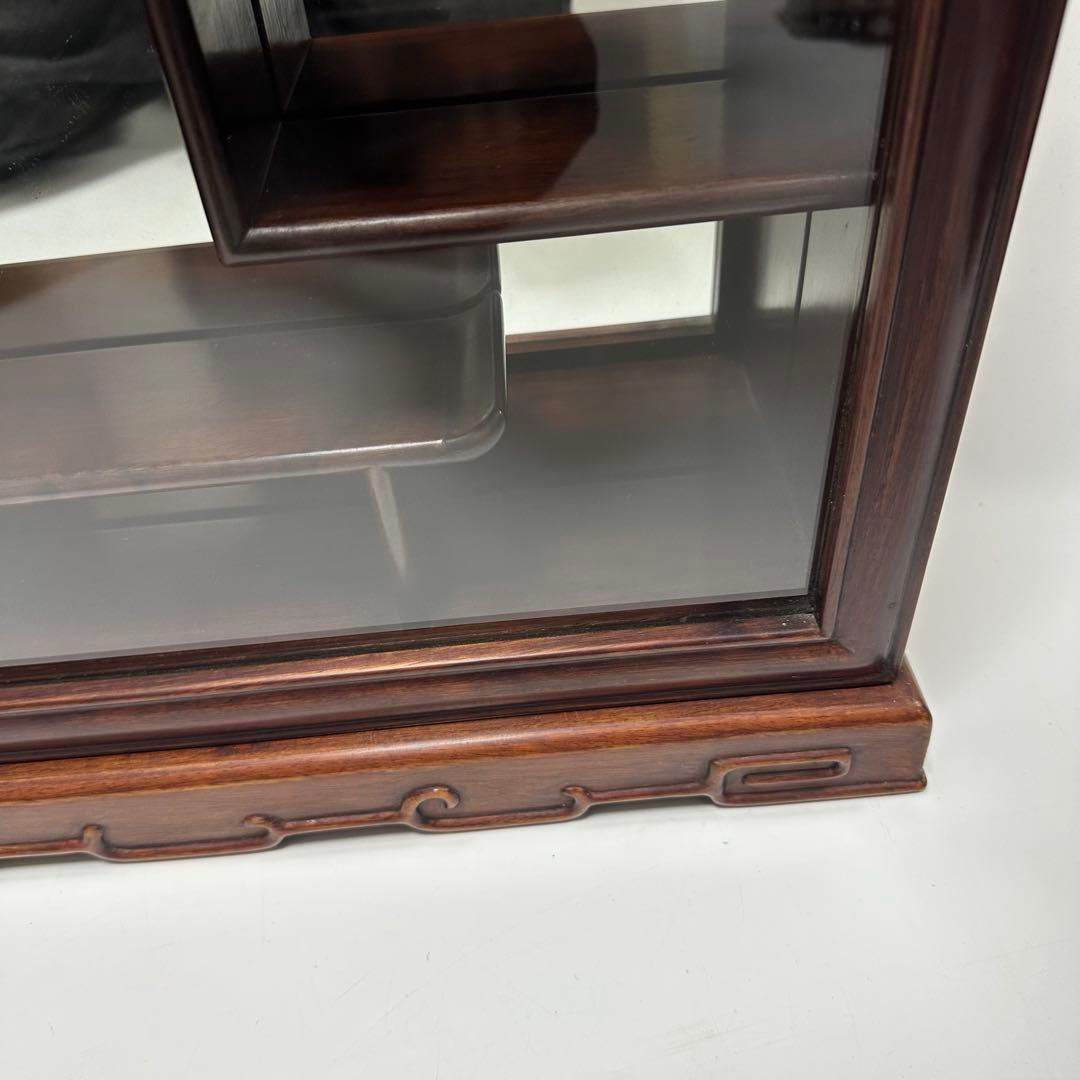 飾り棚 唐木 中国 古美術 アンティーク ビンテージ 鏡 壁掛け