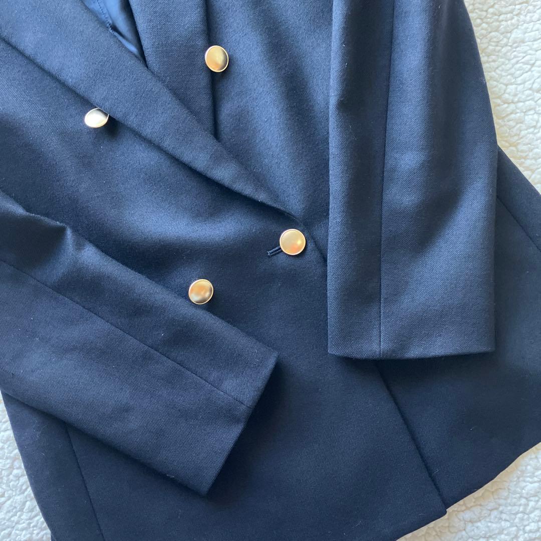 IENA ネイビー ダブルボタン テーラードジャケット　38