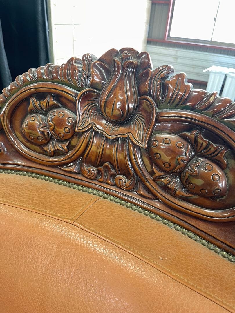 【お引き渡し限定】 アンティーク 三人掛け 大型ソファー ヴィンテージ