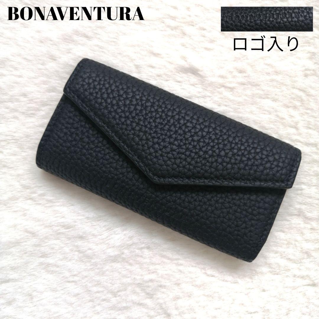 美品☆ボナベンチュラ　キーケース　スリム　シュリンクレザー　4連　ブラック