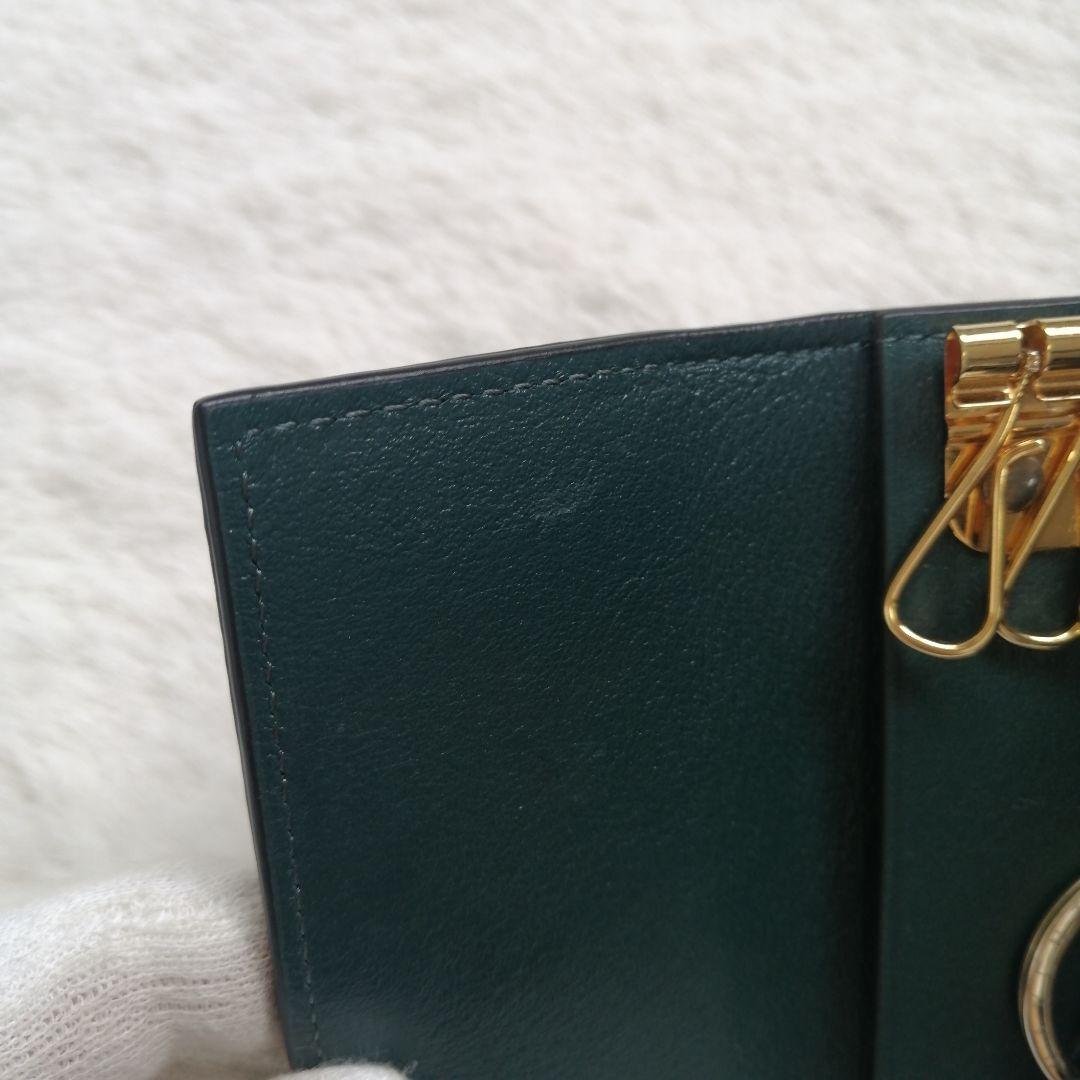 美品☆ボナベンチュラ　キーケース　スリム　シュリンクレザー　4連　ブラック