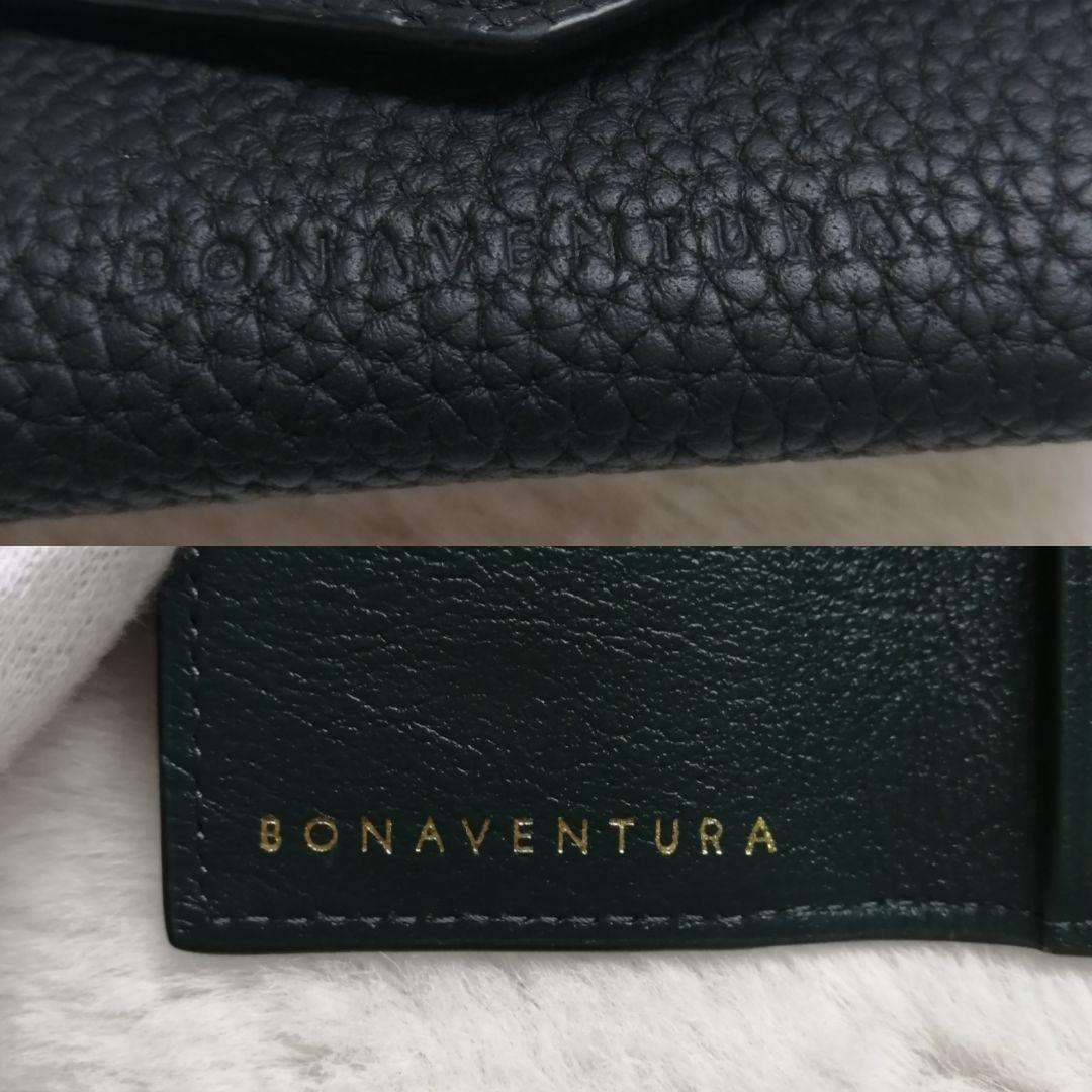 美品☆ボナベンチュラ　キーケース　スリム　シュリンクレザー　4連　ブラック