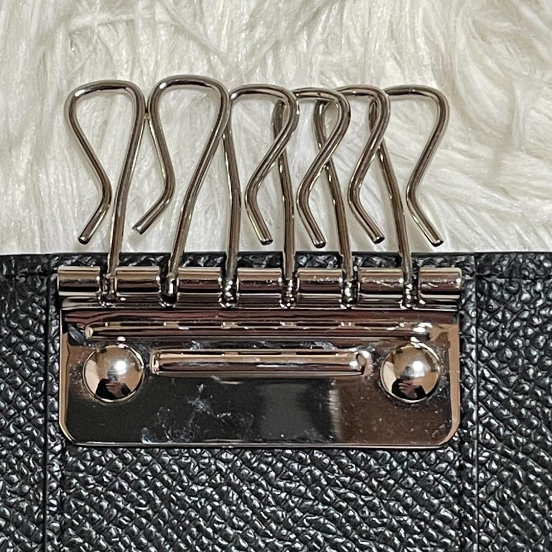 BURBERRY LONDON バーバリー 6連 レザー キーケース ブラック