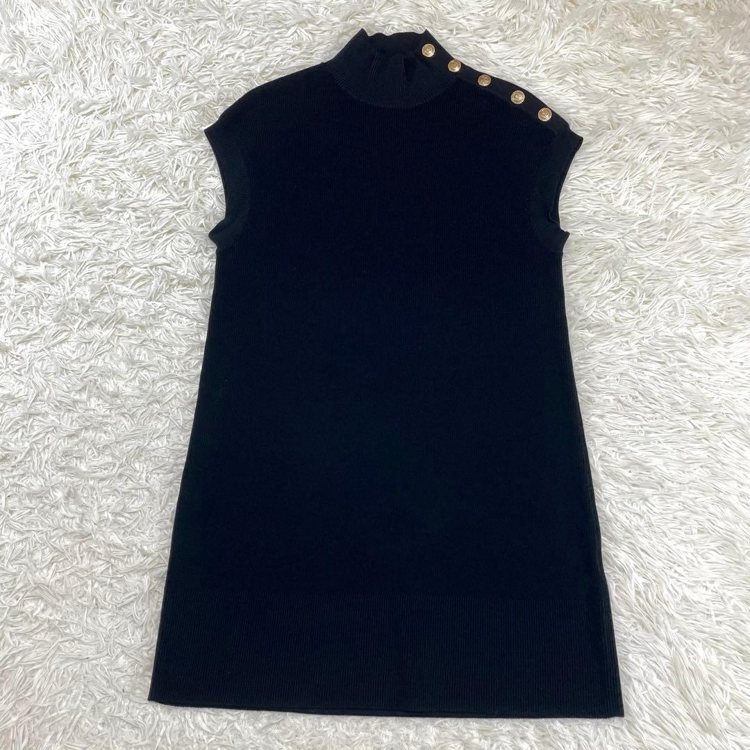 24AW✨エポカ La maglia アームウォーマー付きチュニック 金ボタン