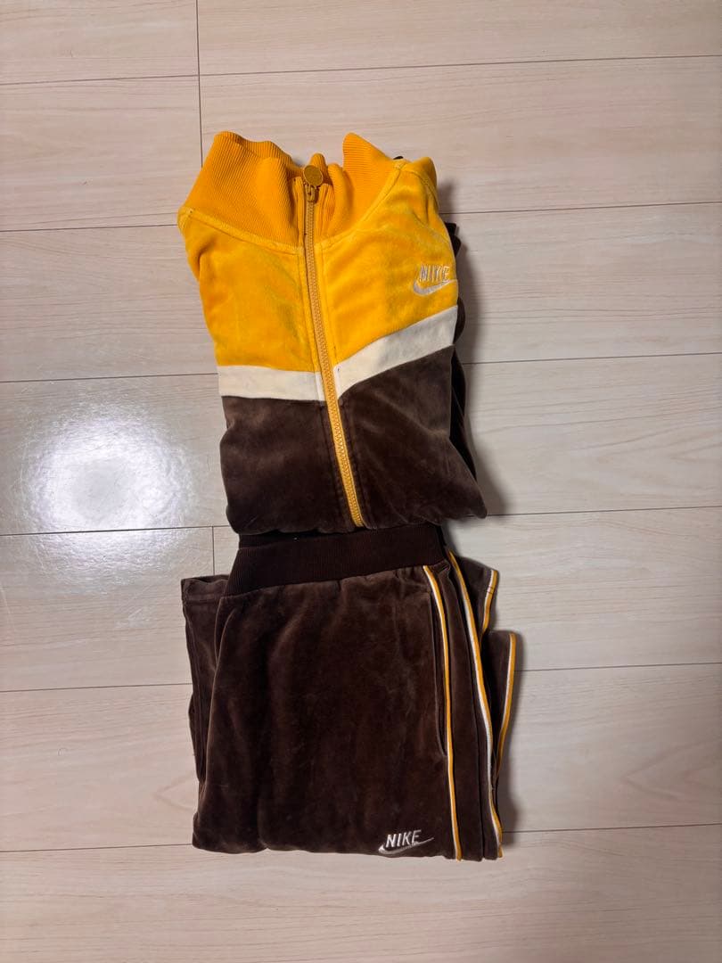 NIKE ブラウン ベロア ジャージセットアップ XL