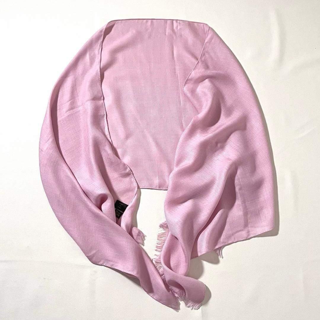 【美品】Loro Piana/ロロピアーナ　カシミヤ&シルク　ストール　ピンク