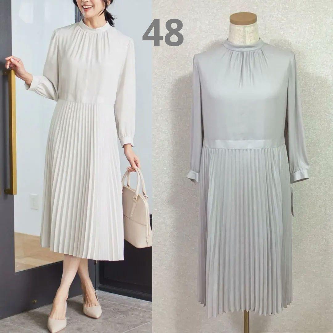 【新品】23区　大きいサイズ　クリスタルアムンゼン ウエスト切り替え ワンピース