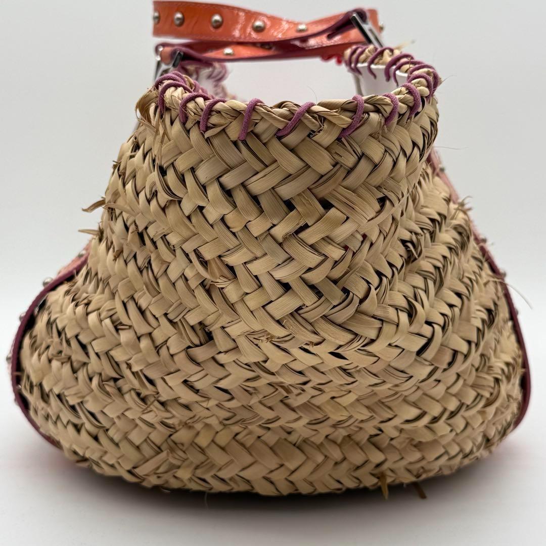 【良品】DOLCE&GABBANA かごバッグ ハンドバッグ 編み込み