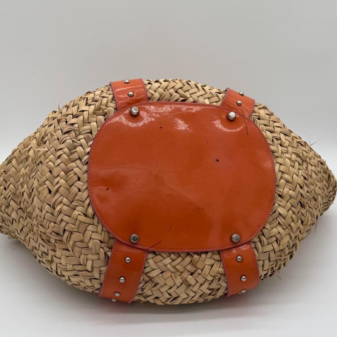 【良品】DOLCE&GABBANA かごバッグ ハンドバッグ 編み込み